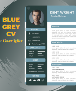 Blue Grey CV + Cover Letter