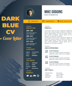 Dark Blue CV + Cover Letter