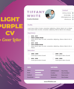 Light Purple CV + Cover Letter
