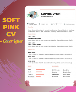 Soft Pink CV + Cover Letter