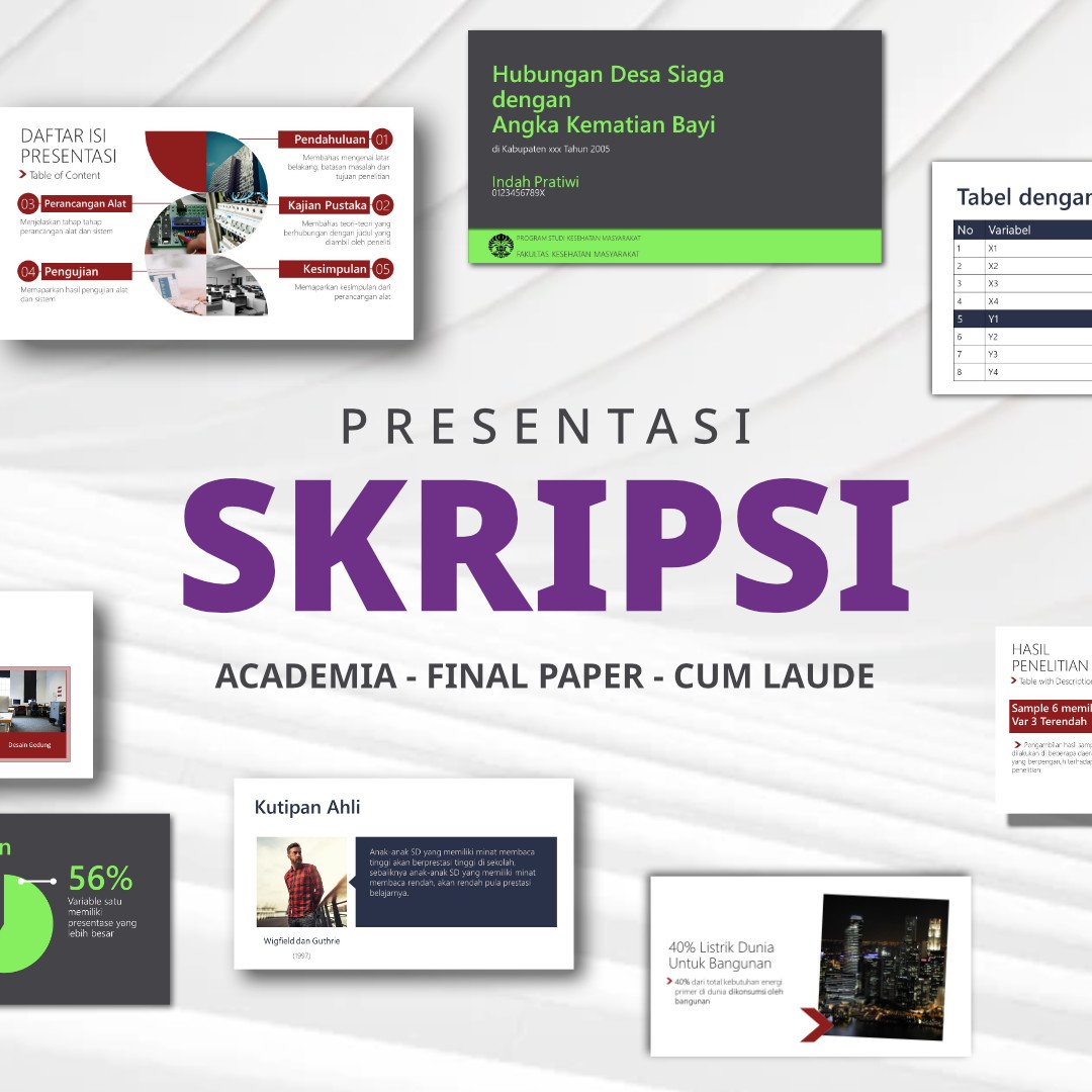  Template Presentasi  yang Tepat Untuk Skripsi  Presentasi  net