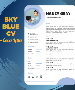 Sky Blue CV + Cover Letter
